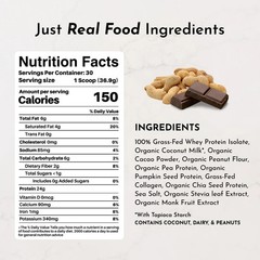 Just Ingredients Creamy Peanut Butter Chocolate Protein Powder 30 Servings