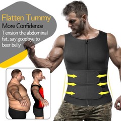 Men Body Shaper Waist Trainer Sauna Sweat Tank Underwear Fat Burner Shapewear US