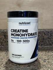 Nutricost Pure Creatine Monohydrate 500 Gram Powder Exp 5/27