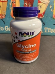Now Foods Glycine 1 000 mg 100 Veg Capsules GMP Quality Assured, Vegan,
