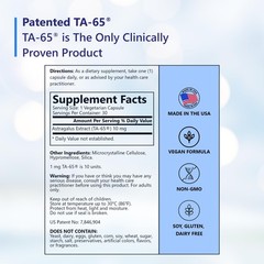 T.A. Sciences Telomerase Activation Supplement – 100 Units Ta 65 Md 30 Capsules