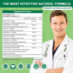 Mullein drops for Lung, Mullein Leaf Extract, Super Concentrated Tincture