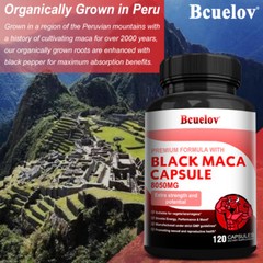 Black Maca Root Extract -120 Capsules – Natural Male Enhancement Sexual Health