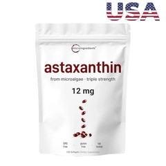 2 Pack | Astaxanthin 12mg, 120 Softgels, 4 Month Supply-NEW FREE DELIVERY