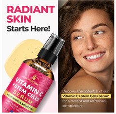 InstaSkincare Vitamin C Serum for Face and Eyes 2 Oz Brightening Dark Spots