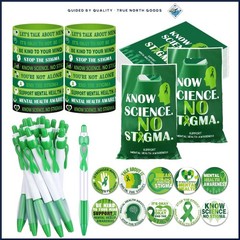Complete Mental Health Support Package with 50 Gift Bags and Green Accessories
