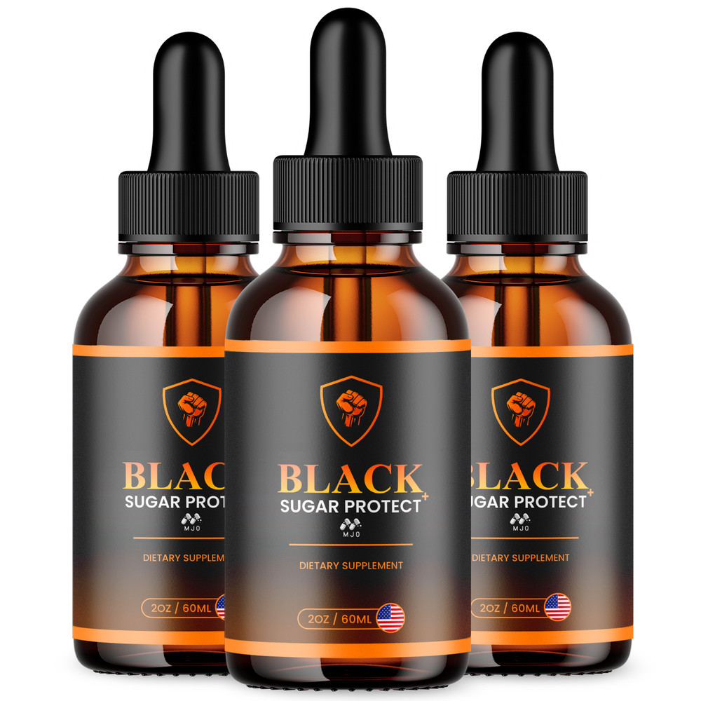 (3 Pack) Black Sugar Protect Drops Advance Blood Support Formula 90 Servings