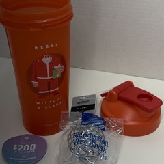 Blender Bottle Classic Shaker Cup Orange 28oz Special Edition Santa Leakproof