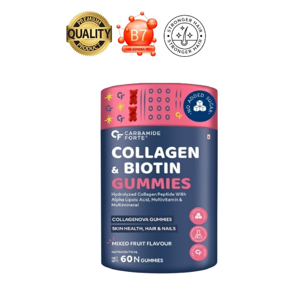 Carba.mide Forte Collagen Biotin Gummies 60 Mixed Fruit