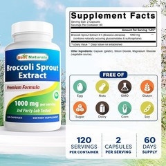 120 -Friendly Broccoli Sprout Capsules – 1000 mg, Anti-Inflammatory Support