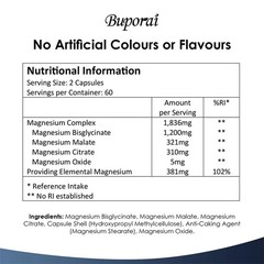 Magnesium 4-in-1 Complex 240pcs,Soothe and Relax Muscles,Improves Mental Clarity