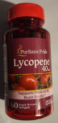 Lycopene 40mg 60 Softgels Prostate/Heart Health Puritan Gluten Free/NON GMO