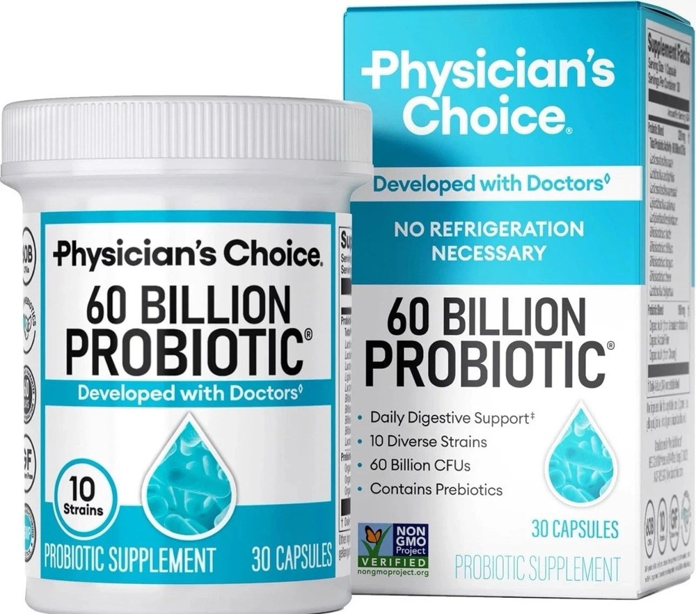 Physician’s Choice 60 Billion Probiotic 30 Capsules- NEW Exp 08/2026