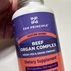 New Zen Principle with Grass-Fed Beef Organs: Complete Nutrition Capsules 180ct