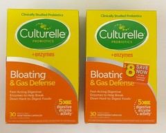 Lot of 2 Culturelle Probiotic Bloating & Gas Defense 30 Capsules Each EXP 07/26