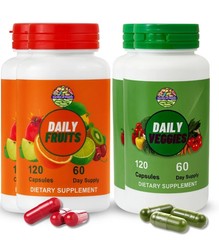 Garden Of Health, Daily Fruits Veggies Capsules Whole Food Supplement 240 Capsul