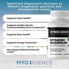 MYOXCIENCE Optimized Magnesium Glycinate + 90 Count (Pack of 1)