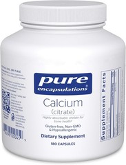 Pure Encapsulations Calcium Citrate 180 Capsules