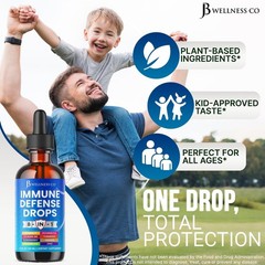 2PK Immune Defense Supplement Elderberry, Echinacea, Turmeric Curcumin, Zinc