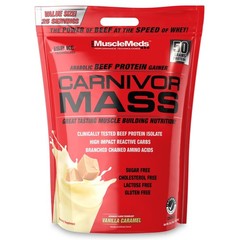 Protein Powder Gainer Anabolic Beef Vanilla Caramel 10 Pound MuscleMeds Carnivor