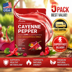 5/3X Cayenne Pepper Softgels for Leg Vein & Circulation Support ,Vascular Health