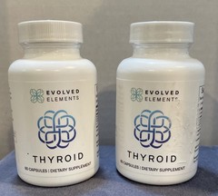 2- Evolved Elements Raw Grass-Fed Desiccated Bovine Thyroid 60 Caps EXP 03/2028