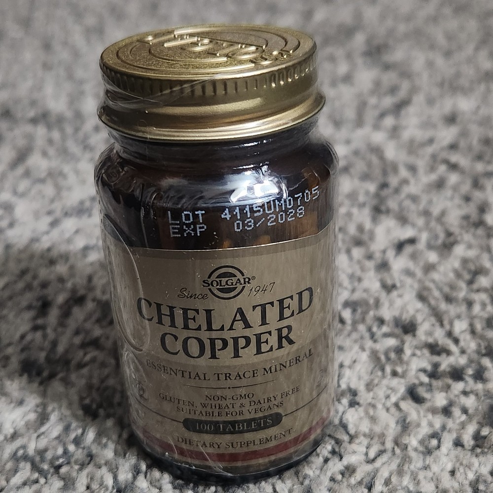 Solgar Chelated Copper 100 Tablets Exp. 2028
