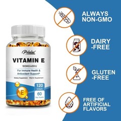 Vitamin E 240pcs – Wrinkle Reduction, Skin Firming, Hair, Nails & Eyes Health