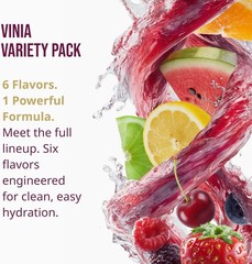 VINIA Resveratrol Electrolyte Hydration Powder Mix Fruit Punch Blood Flow