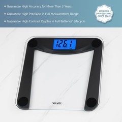 Elegant Weighing Scale with Tempered Glass – 400lb Capacity and Backlit Display