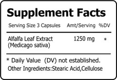 Alfalfa Extract, Contains Protein, Trace Mineral, Vitamins, Dietary Fiber