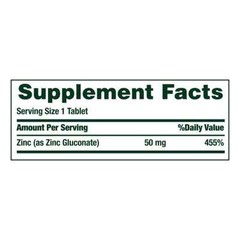 Nature’s Bounty Zinc 50 mg 400 Tablet Support Immume System EXP 05/2026