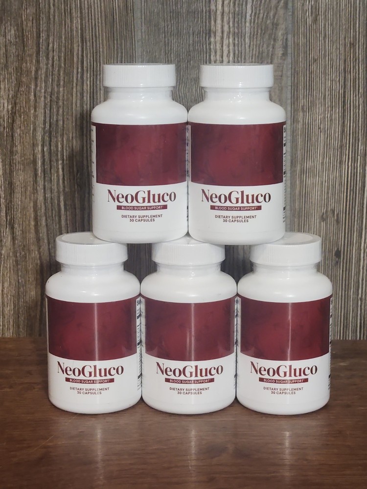 (5 Pack) NeoGluco Capsules – Blood Sugar Support – 30ct per Bottle