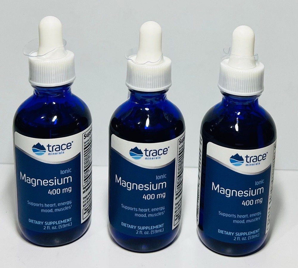 Trace Minerals Research Ionic Magnesium 2 Oz 400 mg ✅3 PACK