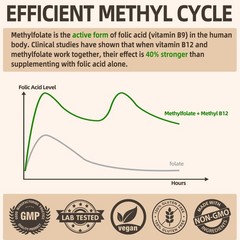 L Methylfolate 15mg Plus Methyl B12 – Methylated Vitamin B9 (5-MTHF) Supplement