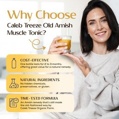 Caleb Treeze Old Amish Muscle Tonic 8 oz (Pack of 2) 8 Fl Oz