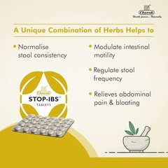 Charak Stop IBS Tablets 30 Count Herbal Digestive Wellness Support Pack