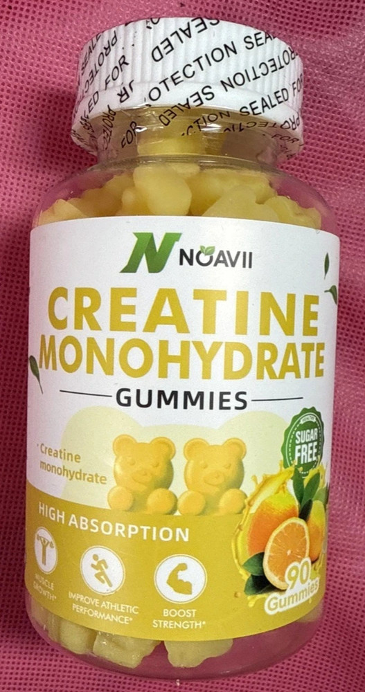 Creatine Monohydrate Gummies for Men & Women, 90ct Orange (Noavii)