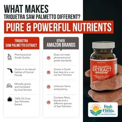 Saw Palmetto Extract 10X Potency + Pumpkin Seed Oil – Prostate Health, Hair Grow