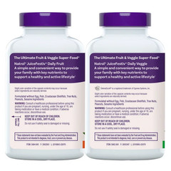 Natrol JuiceFestiv Daily Fruit and Veggie, 240 Capsules – EXP 10/31/26