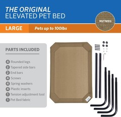 Coolaroo Original Elevated Dog Bed-Breathable Off-The-Ground Pet Bed with Coolin