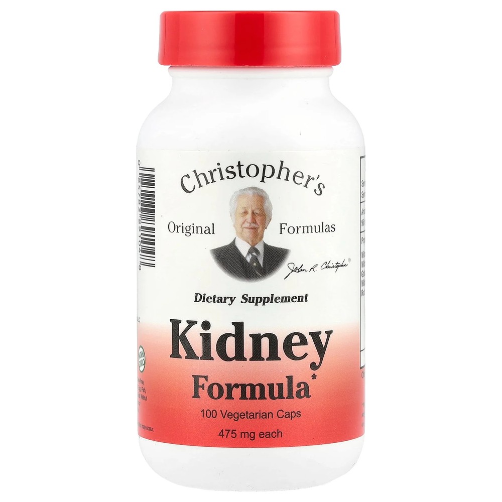 2 X Christopher’s Original Formulas, Kidney Formula, 475 mg, 100 Vegetarian Cap