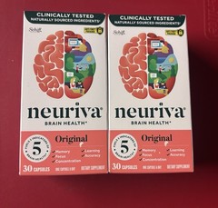 Lot Of 2 Neuriva Brain Health Original 30 Capsules Memory Focus 10/27 🔥NEW🔥