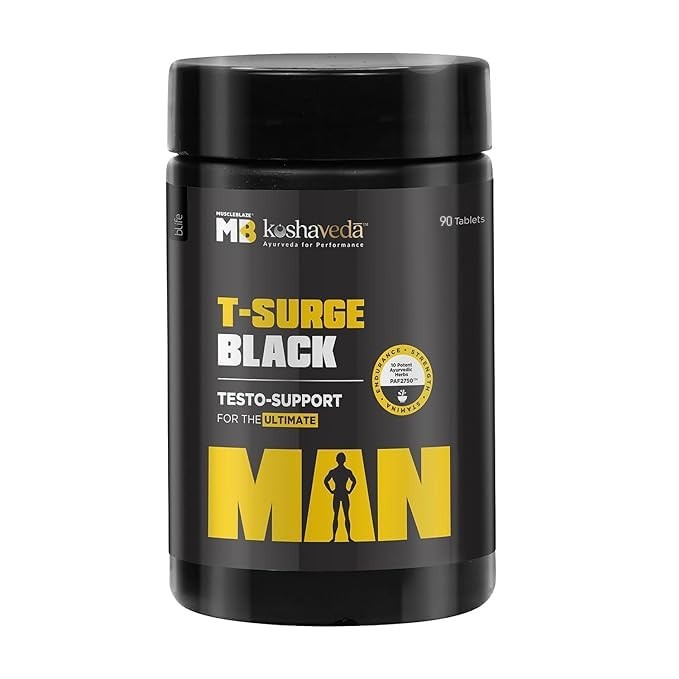 MuscleBlaze Koshaveda T-Surge Black (90 Tablets)Testosterone Booster for Men