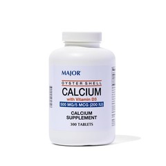 Major Oyster Shell Calcium with Vitamin D3 500 mg / 5 300 Count (Pack of 1)