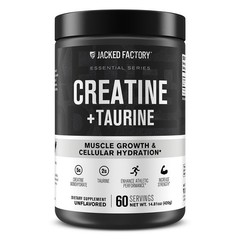 Creatine Monohydrate 5000mg & Taurine 2000mg – Muscle Strength & Hydration, 60 S