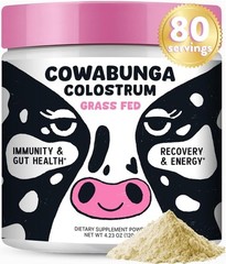 Cowabunga Colostrum – Premium, Pure & Unaltered 80 Servings (Pack of 1)