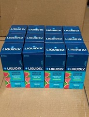 LIQUID I.V. Hydration Multiplier – Electrolyte Drink Mix Watermelon 8 Ct 12 Pack