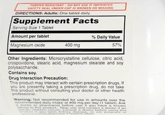 Rugby Magnesium Oxide 400 mg 120 Tablets -3 Pack -Expiration Date 06-2025