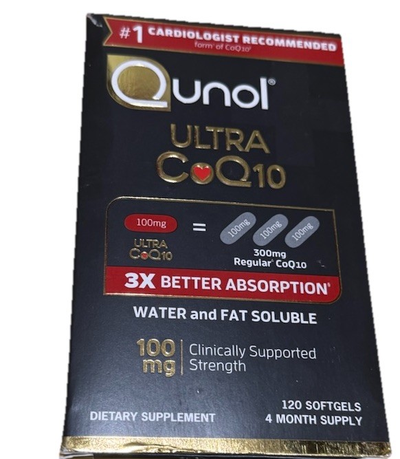 Qunol Ultra CoQ10 120 softgels 4 month supply, Exp 4/28 Heart Health